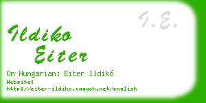 ildiko eiter business card